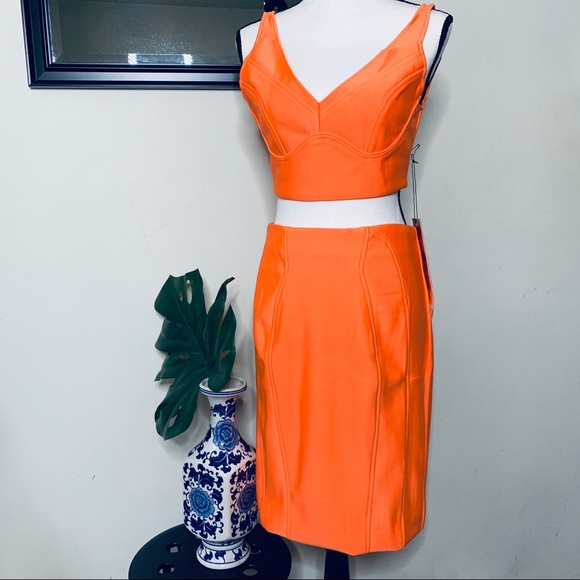 WOW couture Dresses & Skirts - Gold Label Wow Couture Orange Skirt Set
